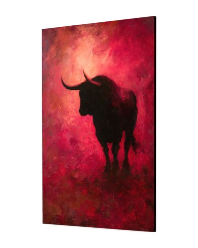 Stier leinwand bild - stier, bulle