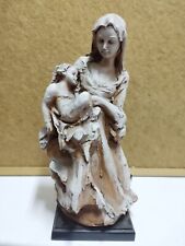 Scultura statua Madonna con Bambino Gesù in terracotta - Pezzo unico