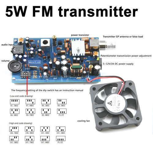 Trasmettitore stereo 5w - trasmettitore,