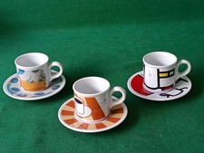 SET 3 TAZZINE DA CAFFÈ CON PIATTINI PORCELLANA IPA LAVAZZA CAFÈ DES ARTS. CU92