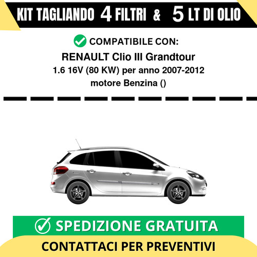 Tagliando per renault clio iii - clio,