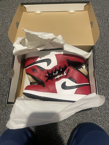 Nike air jordan mid - gs, bred