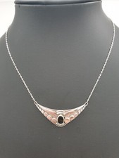 Collana In Onice Argento / Argento 925 / 42,0 Cm / 8,1 G