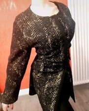 Cappotto Soprabito capispalla donna Nenette 46 marrone nero fantasia animalier