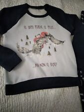 Benetton Pigiama In Pile Blu Tg M 130cm unisex NUOVO