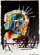 Jean-Michel Basquiat Litografia COA originale firmato timbro numerata 180 exe
