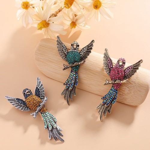 Spille uccellino moda strass