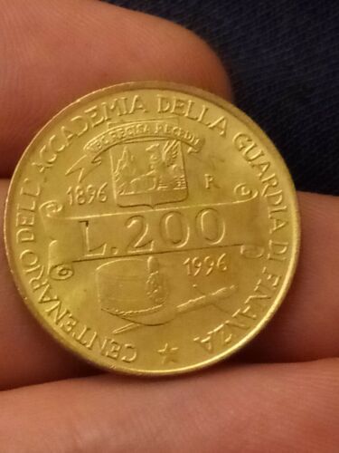 Moneta 200 lire 1996 italia - lire,