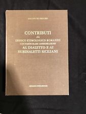 Contributo al lessico etimologico romanzo SUBDIALETTO SICILIANO A.FORNI 