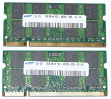 2x 1GB 2Rx8 DDR2 RAM 667MHz PC2-5300S-555-12-E3 Samsung memoria notebook
