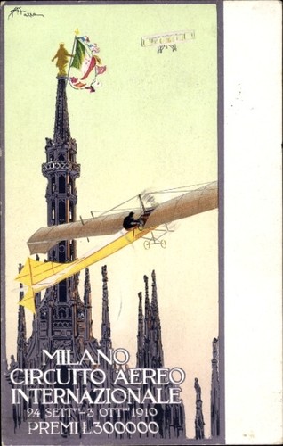 Cartolina artista milano - cartolina,