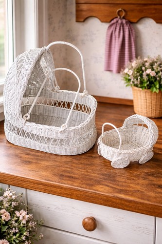 Set cesto culla - , vimini