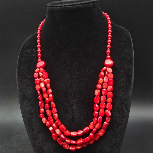 Collana pzo corallo tinto - collana,