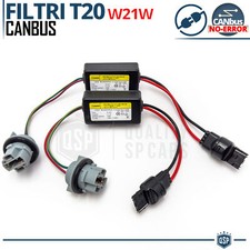 2 Filtri RESISTENZE CANbus T20 W21W per Lampadine Led SPEGNI SPIA ERRORE 28W