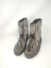 Vintage scarpe shoes  stivali neve pelliccia ski fur boots snow St Moritz 41 9 7