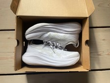 Taglia 8,5 - Asics Gel Nimbus 27 Tutto Bianco Grigio Ghiacciaio indossato una volta