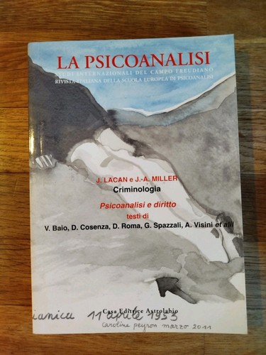 Psicoanalisi criminologia - la,