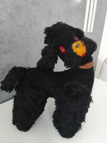 Antique stuffed poodle dog - antique,