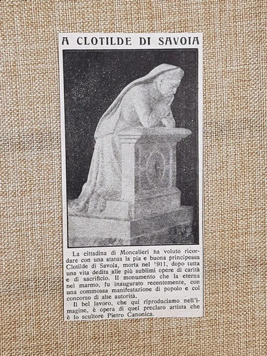 Moncalieri nel 1915 statua - nel,