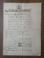 RISORGIMENTO Documento Storico legione bersaglieri studenti lombardi Gennari