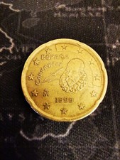 EURO 20 cent 1999 Espana Cervantes - Anno di primo lancio dell'euro