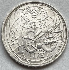 100 Lire Fiat Panis Italia 1945-1995. Pezzo Perfetto SPL