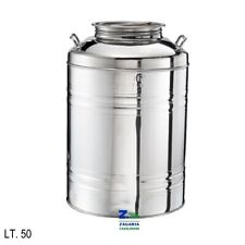 FUSTO BIDONE SANSONE LT 50 AGGRAFFATO IN ACCIAIO PER OLIO SENZA PREDISPOSIZIONE