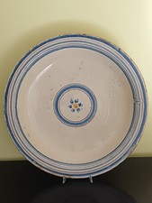 Antico grande piatto "fangotto" ceramica Caltagirone