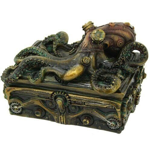 Steampunk octopus scatola - steampunk,