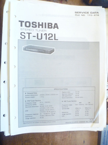 Toshiba u12l sintonizzatore - st-u12l,
