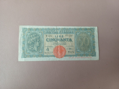 Banconota lire italia - 50,