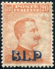 1921 Italia Regno BLP 20 cent I tipo nuovo gomma integra cert. Colla  ** spl