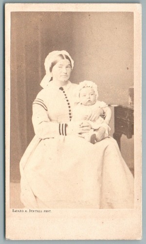 Cdv 1870 nourrice avec bébé - cdv,