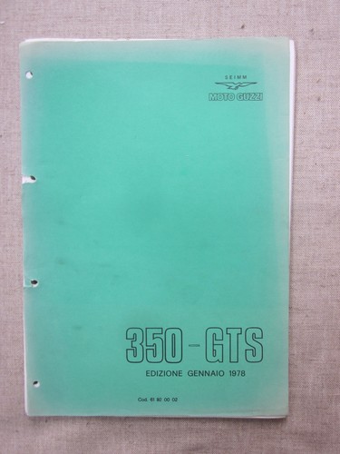 Moto guzzi gts 350 - guzzi, catalogo