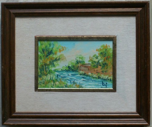 Quadro anni paesaggio olio - anni,