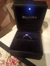 Anello Glamira Oro Bianco diamante 0.25ct e Pavé 0.24ct VS H