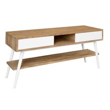 CIPI FEELGOOD Consolle Teak naturale cerato-legno bianco predisposto per lavabo