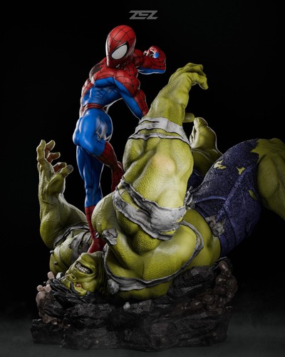 Spiderman hulk diorama - spiderman,