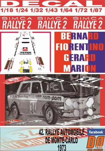 Decal simca rallye - simca, 2