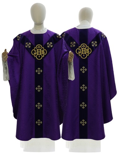 Casula semi gotica viola con - viola,
