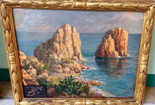 -FARAGLIONI-CAPRI-NAPOLI attribuito a CARLO PERINDANI 1899-1986