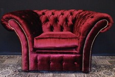Bella poltrona chesterfield chester club UK originale velluto fucsia / viola