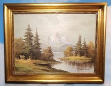 Paesaggio dipinto olio su