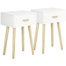 HOMCOM Set di 2 Comodini