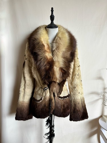 Cappotto pelliccia panna