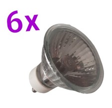 6x Faretti Lampadine GU10  MR16   230V   42W   Faretto Lampadina 