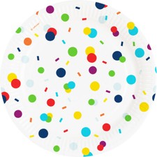 8 piatti festa confetti Ø