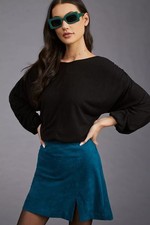 Top a bolle nero manica lunga