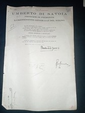 DECRETO CON AUTOGRAFO UMBERTO DI SAVOIA DEL 17 Giugno  1945 WW2