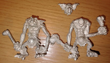 x2 Stone Trolls Metal Warhammer Old World Citadel anni 90 fuori produzione giochi officina fantasy